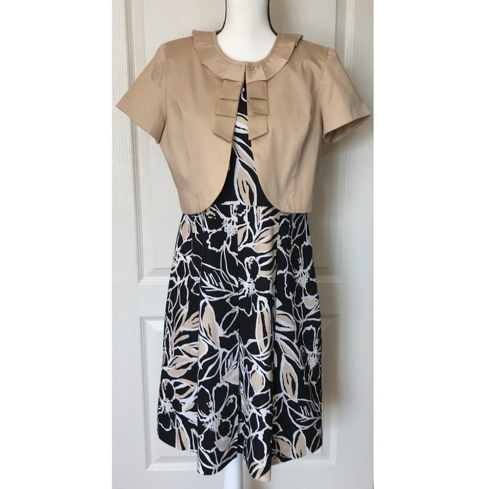 Danny & Nicole 2 Piece Floral Dress With Jacket Size 12 P